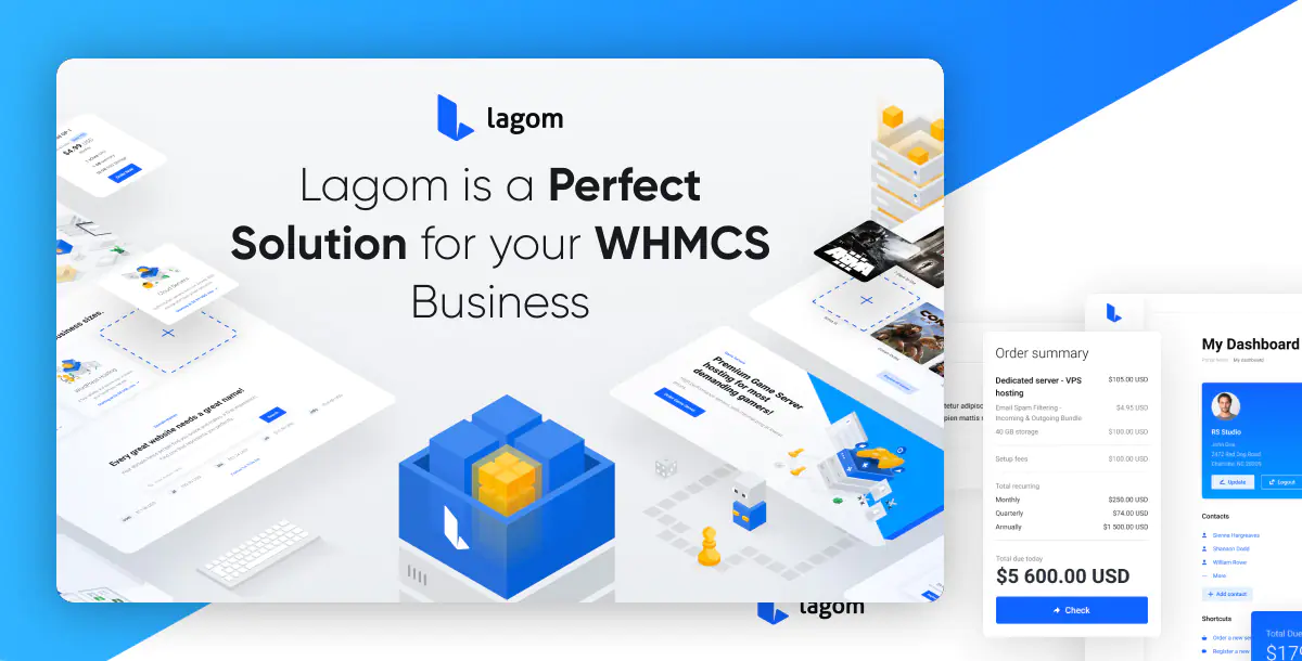 Lagom WHMCS Client Theme By RSStudio